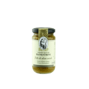 Grüne Olivenpaste „Pate de olive verdi“ von Manestrini 180g