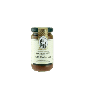 Schwarze Olivenpaste „Pate de olive nere“ von Manestrini 190g Schwarze Olivenpaste „Pate de olive nere“ von Manestrini 190g
